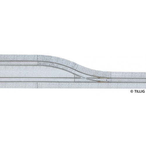 Tillig AKTION 87616 - Straßenbahn Gleis ALR Ausweiche einspurig rechts - Pflastersteinstruktur